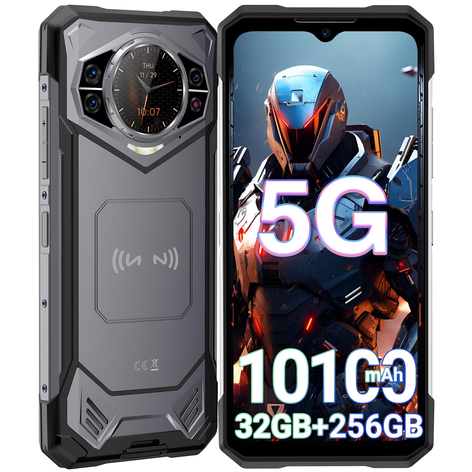 DOOGEE S200 Rugged Smartphone 5G Unlocked, 32GB+256GB Rugged Phone